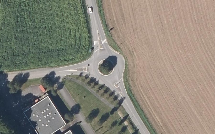 Vue aérienne du Rond-point de la Lande du Moulin