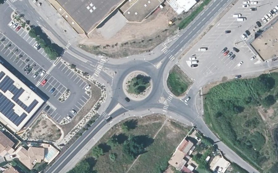 Vue aérienne du Rond-Point René Ricard