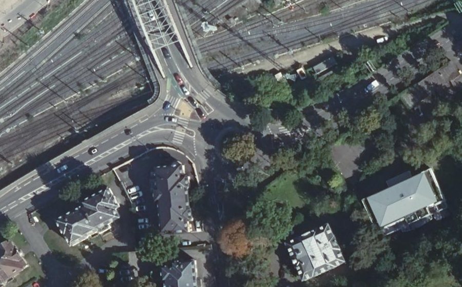 Vue aérienne du Rond-Point Jean Wagner