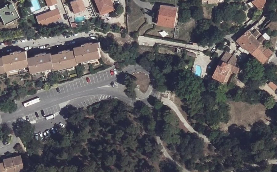 Vue aérienne du Rue des Trois Ponts