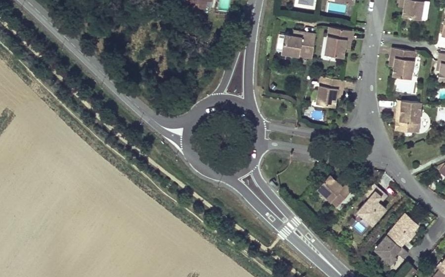 Vue aérienne du Rond-Point Louis de Planet