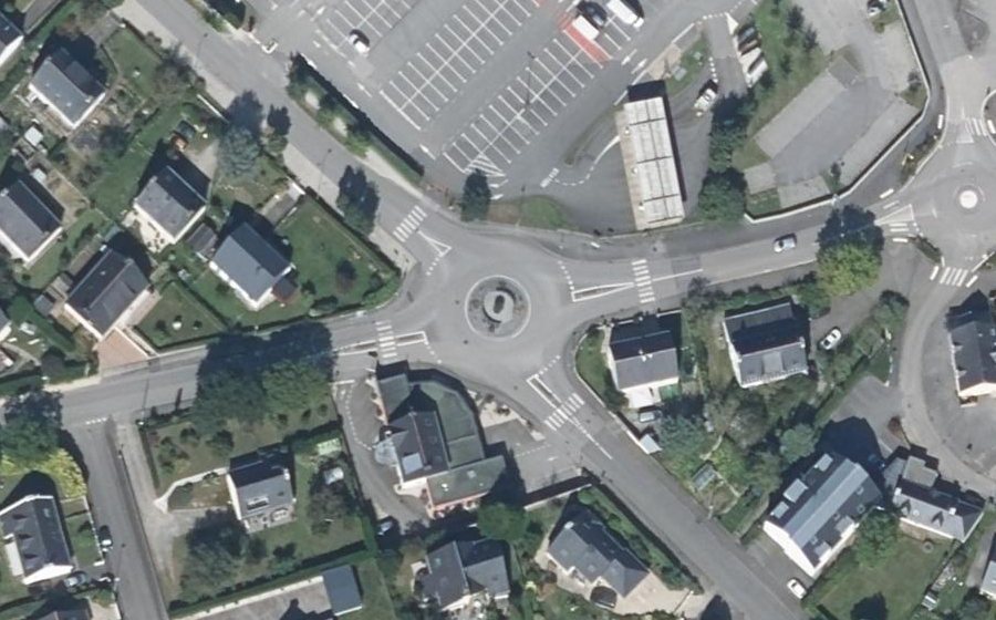 Vue aérienne du Rond-Point de l'Ancienne Gare