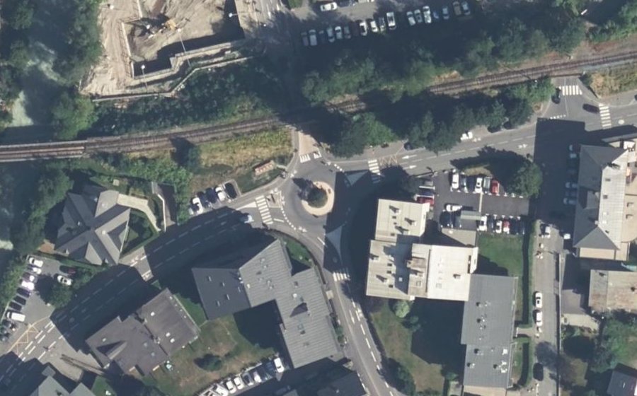 Vue aérienne du Carrefour du Sapi