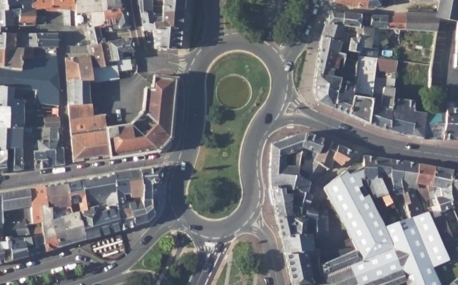 Vue aérienne du Rond-Point du Préfet Marcel Wiltzer