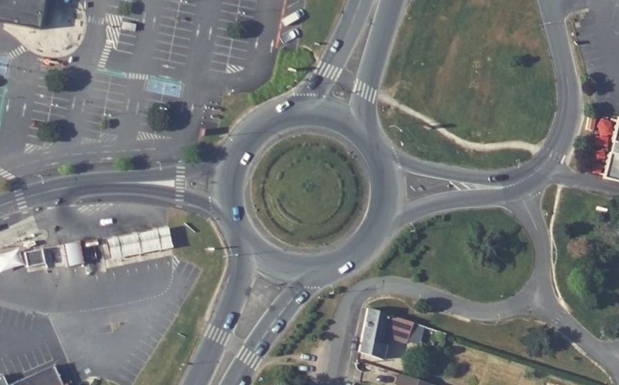 Vue aérienne du Rond-Point de la Grange