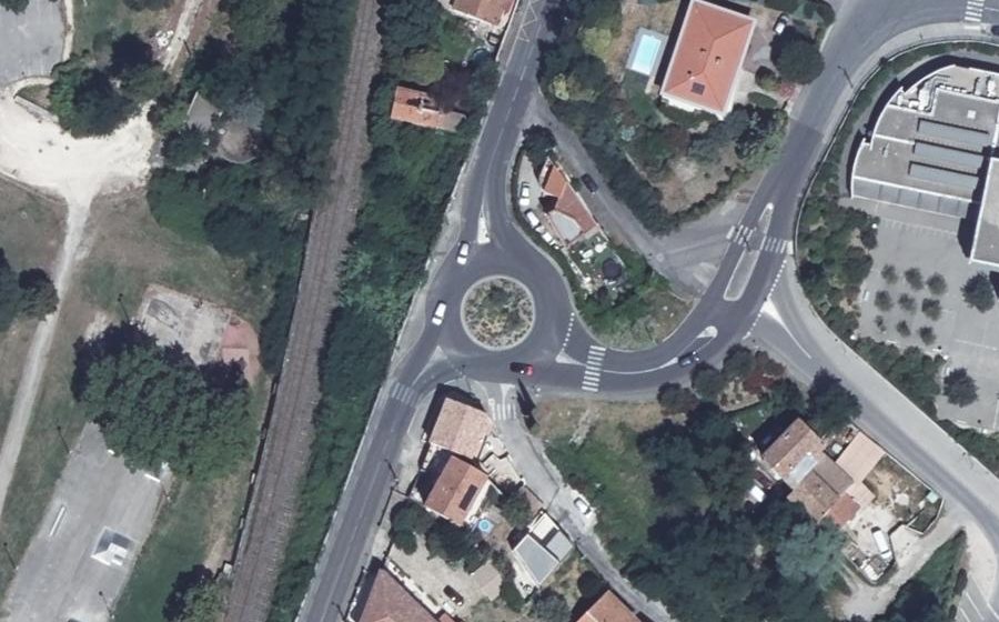 Vue aérienne du Avenue d'Alsace