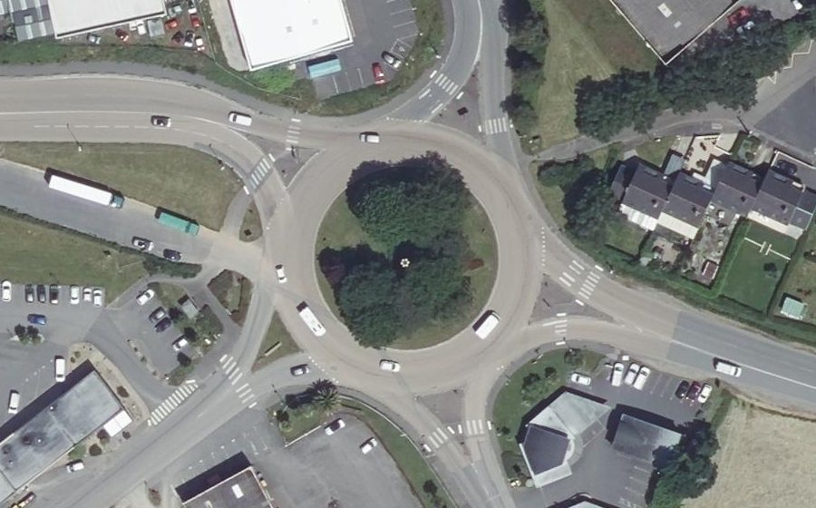 Vue aérienne du Rond-Point de Keriven