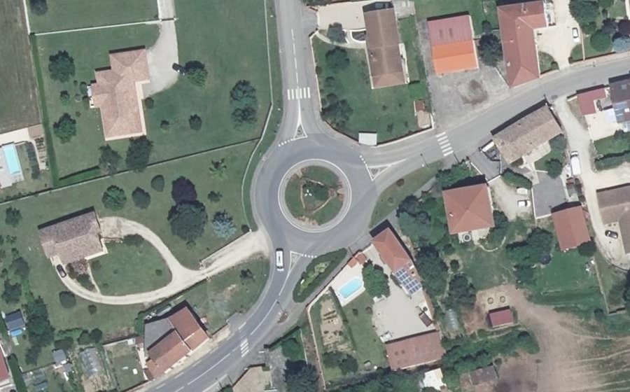 Vue aérienne du Route d'Anneyron