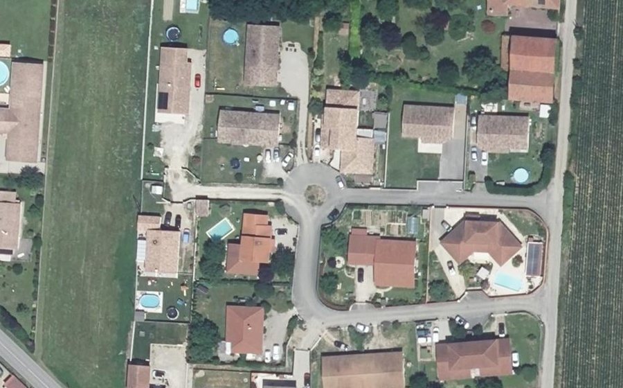 Vue aérienne du Rue des Églantiers