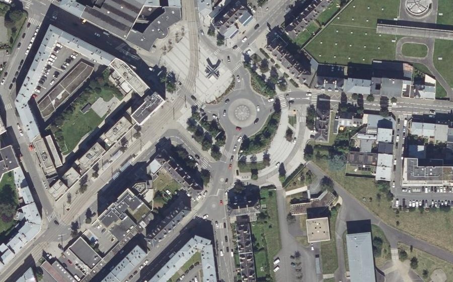 Vue aérienne du Rue de Valmy