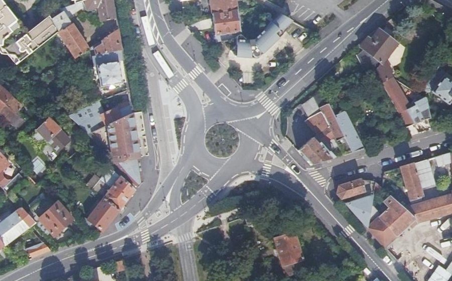 Vue aérienne du Place du Maréchal Leclerc