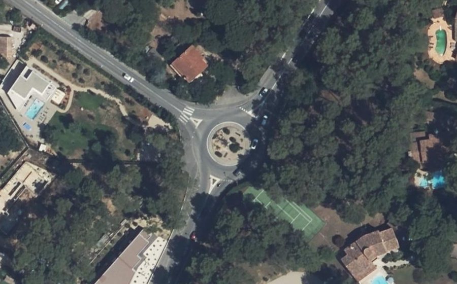 Vue aérienne du Rond-Point de la Quiera