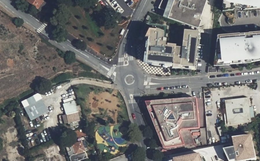 Vue aérienne du Rond-Point Nova Antipolis