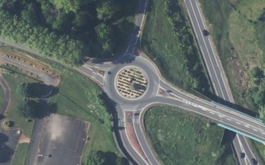 Vue aérienne du Rond-Point du Verger