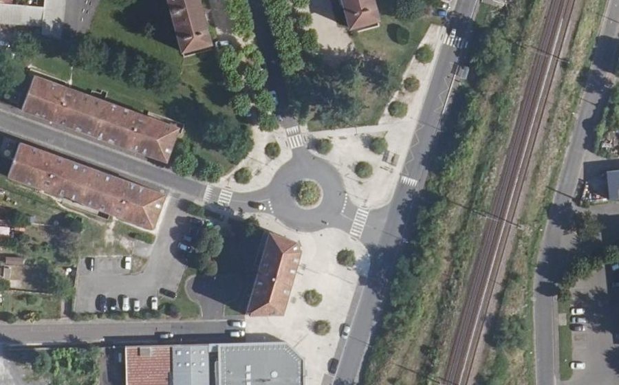 Vue aérienne du Place Henri Schneider