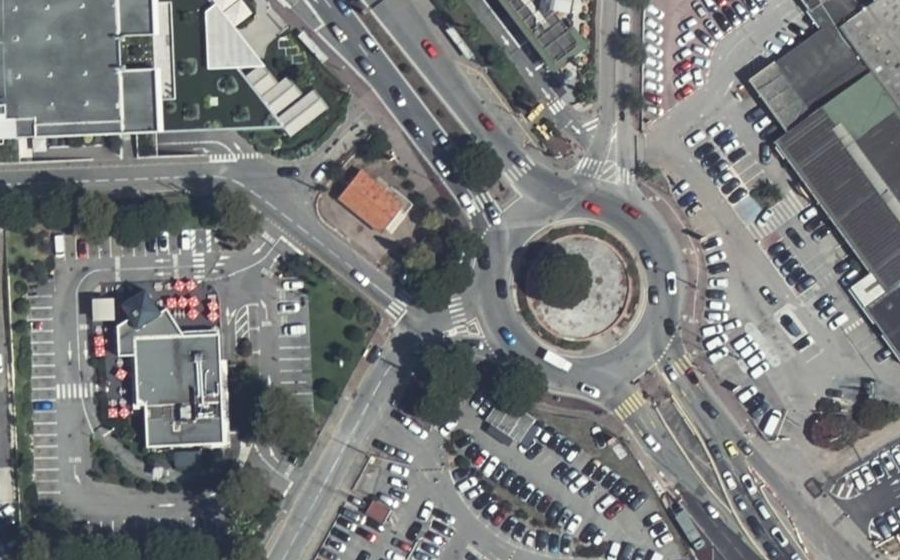 Vue aérienne du Rond-Point Weisweller