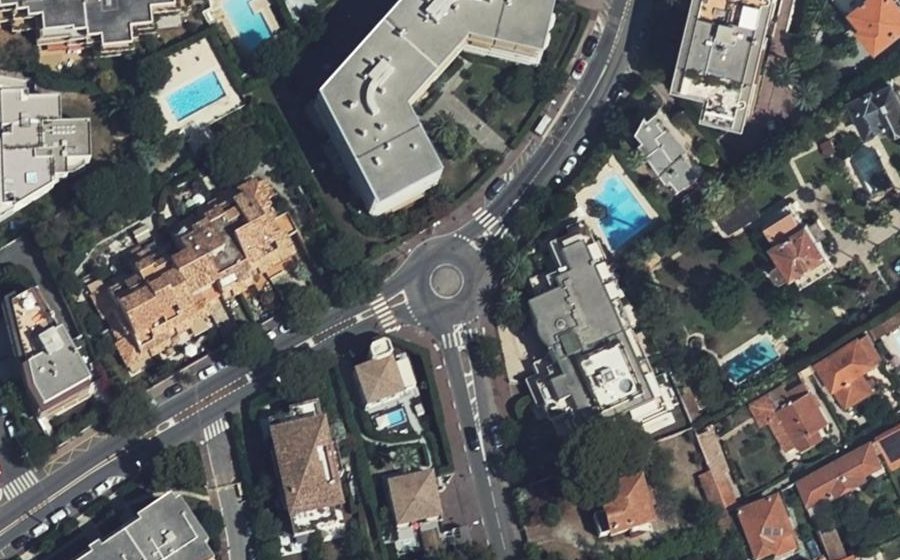 Vue aérienne du Rond-Point des Sables