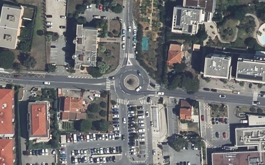 Vue aérienne du Rond-Point des Moyennes Bréguières