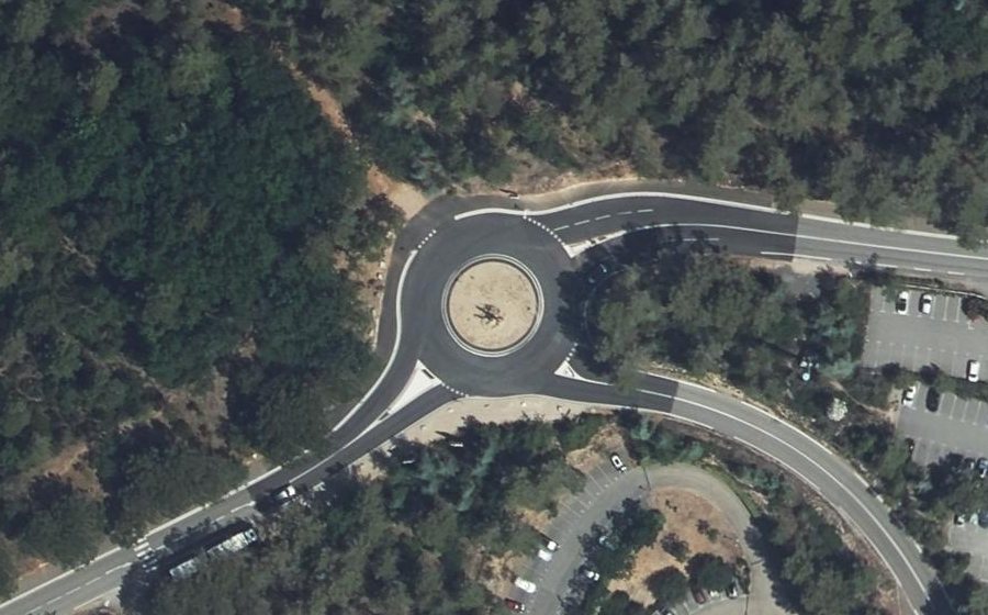 Vue aérienne du Rond-Point des Crêtes