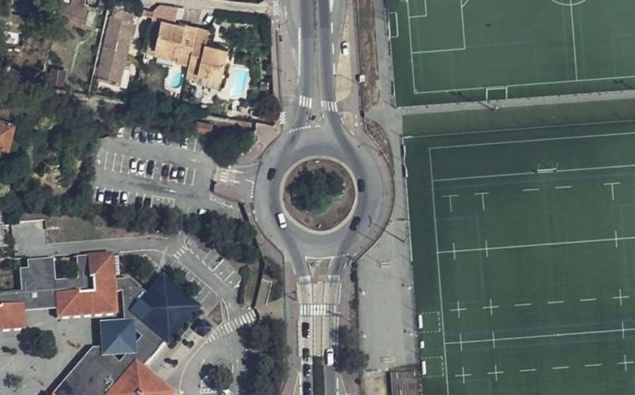 Vue aérienne du Rond-Point Gilbert Auvergne