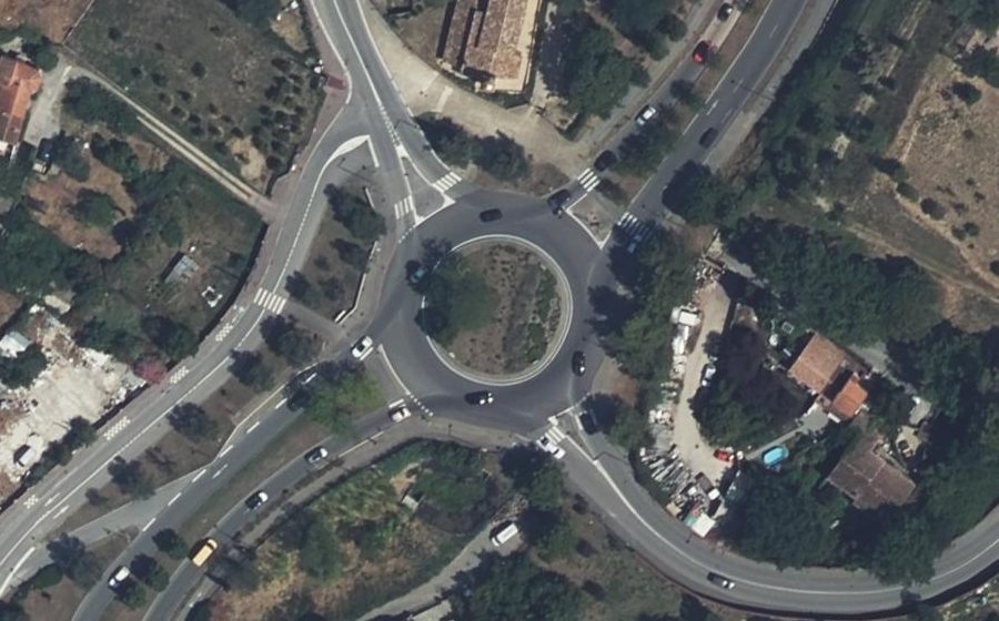 Vue aérienne du Rond-Point de la Chapelle Saint-Jean