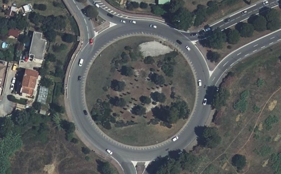 Vue aérienne du Rond-Point des Eucalyptus
