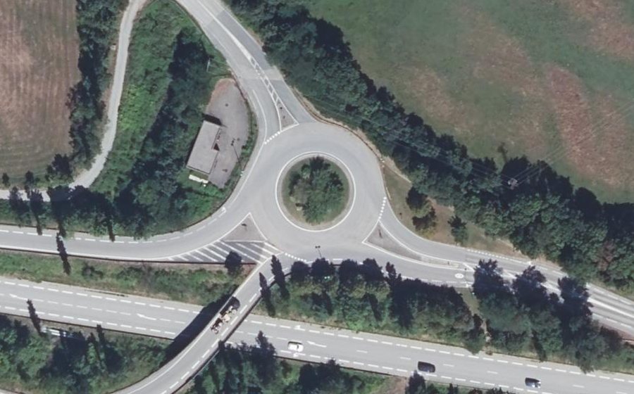 Vue aérienne du Route Grande Ile