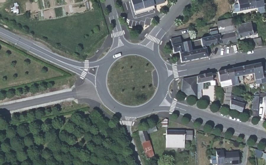 Vue aérienne du Rond-Point du Château