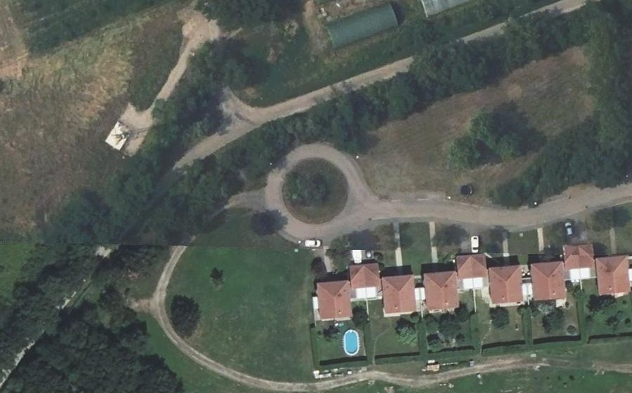 Vue aérienne du Rond-point anonyme n°217387952