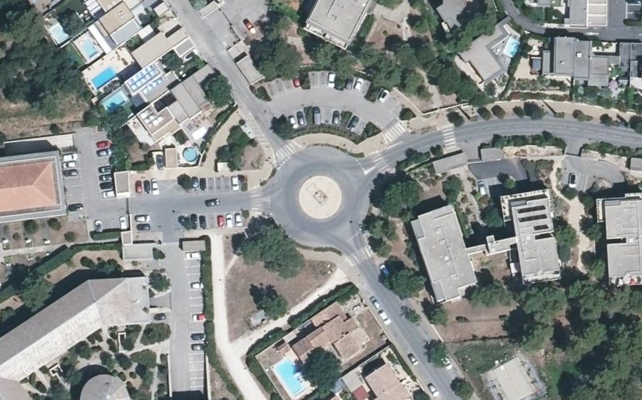Vue aérienne du Rond-Point Bernard Delicieux