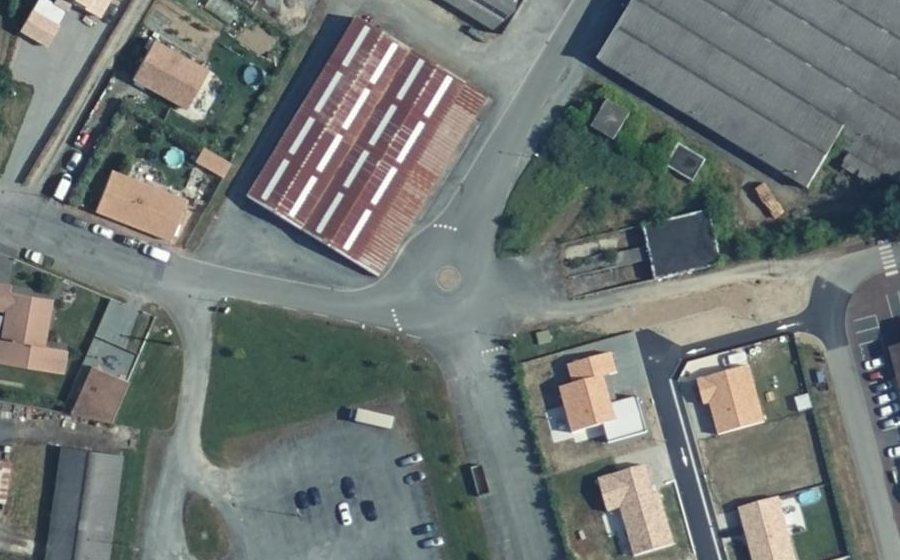 Vue aérienne du Rue de l'Industrie