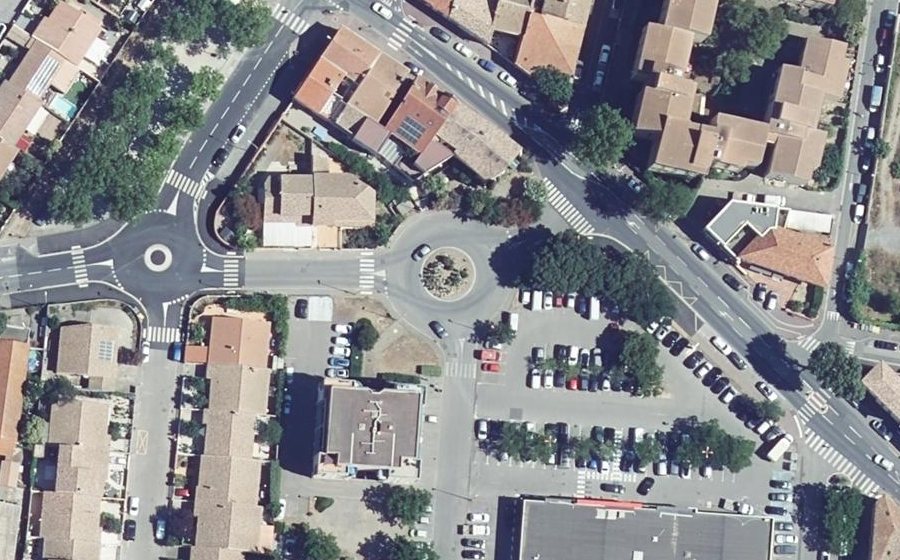 Vue aérienne du Giratoire de la Briquetterie