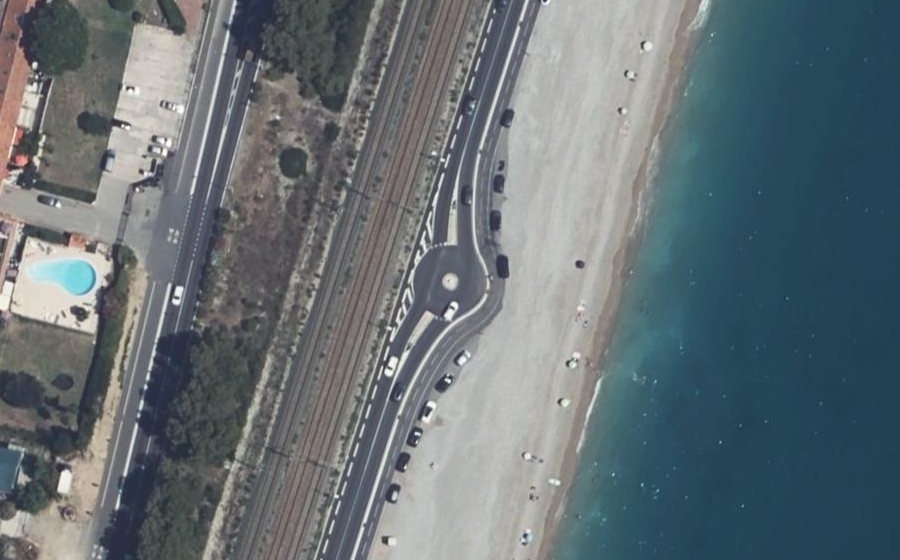 Vue aérienne du Route du Bord de Mer