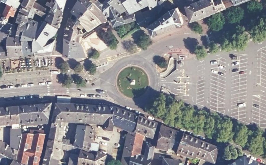 Vue aérienne de la Place Monge