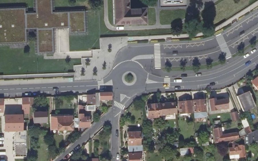 Vue aérienne du Rond-Point René Nottin