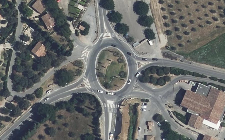 Vue aérienne du Rond-Point de la Font-Neuve