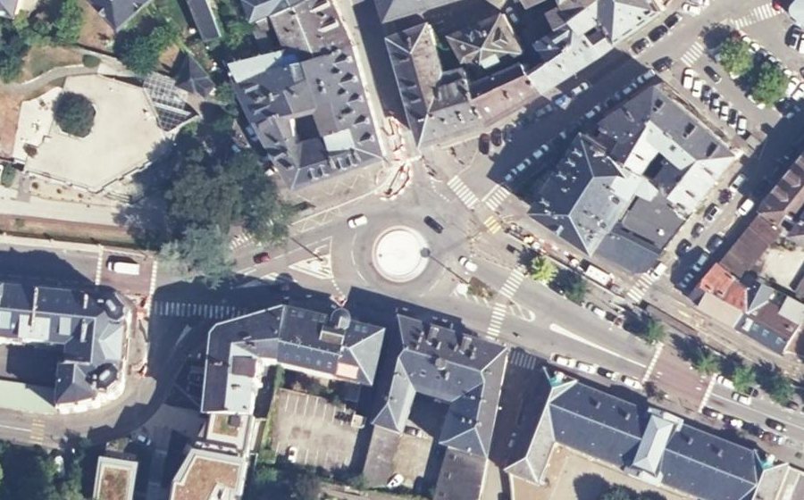 Vue aérienne de la Place Caffe