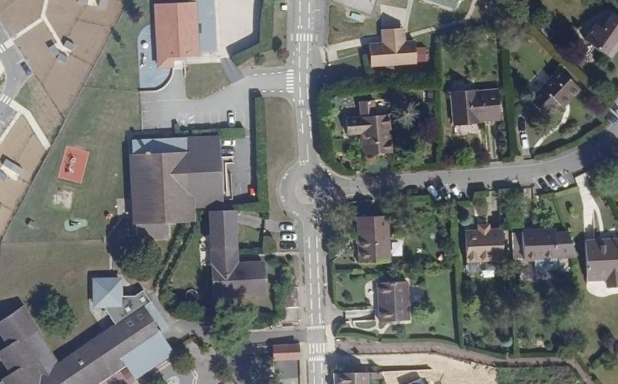 Vue aérienne du Rue des Écoles