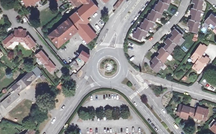 Vue aérienne du Rond-Point de l'Europe