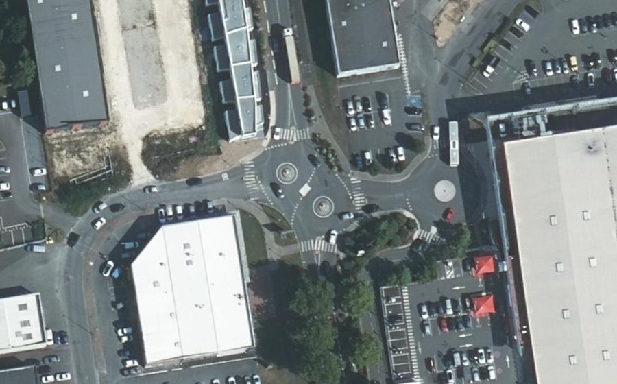 Vue aérienne du Avenue d'Aunis