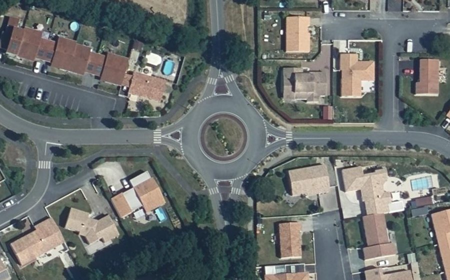 Vue aérienne du Rond-Point des Anciens Combattants