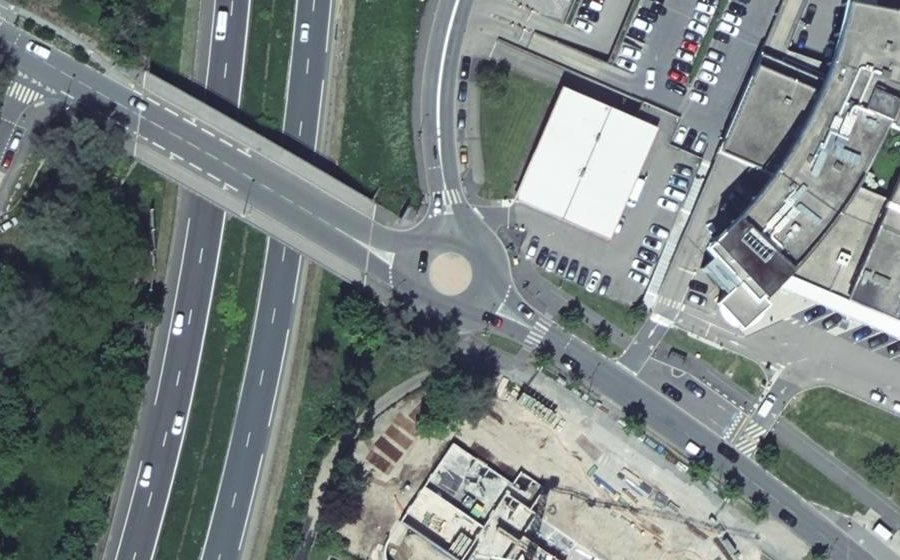 Vue aérienne du Boulevard de la Palle