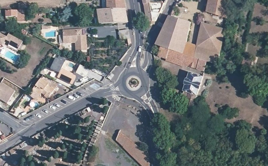 Vue aérienne du Rond-Point Bazeilles 1870
