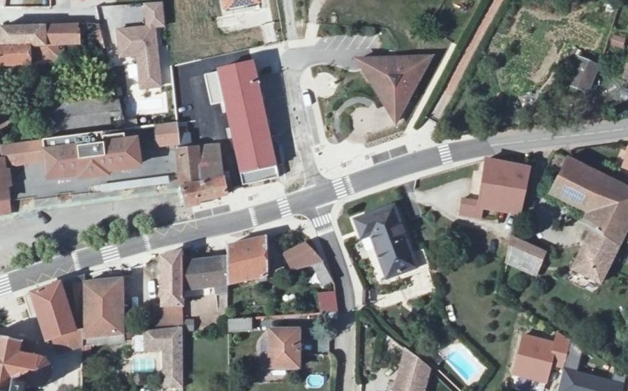 Vue aérienne du Rue de la Varèze