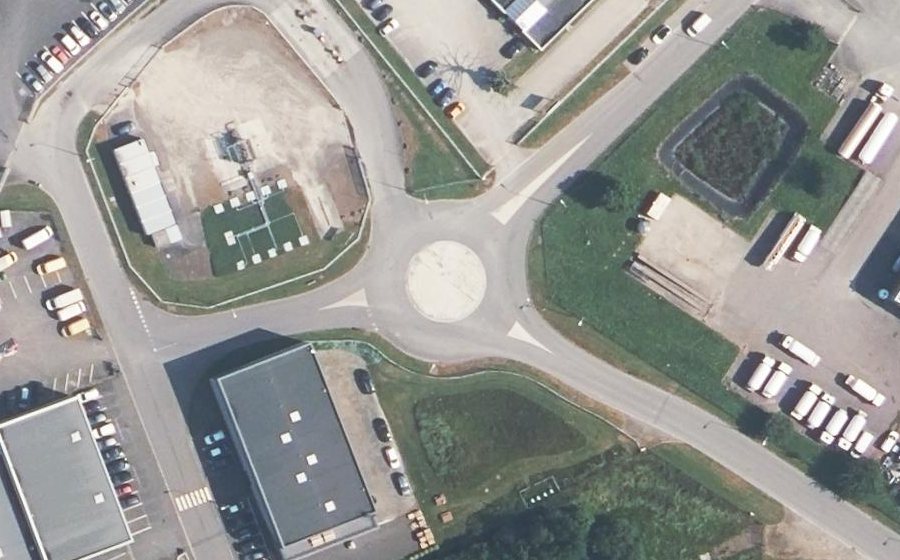 Vue aérienne du Giratoire des Entrepreneurs