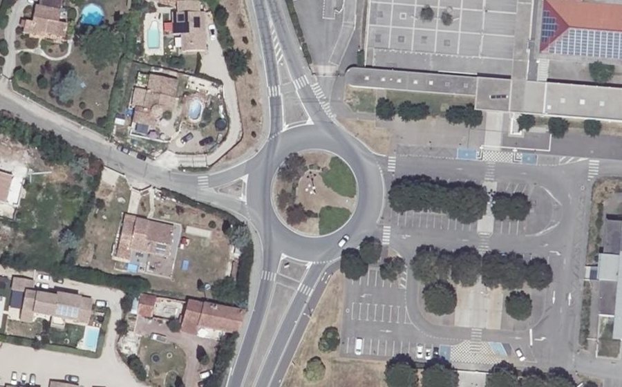 Vue aérienne du Rond-Point du Collège