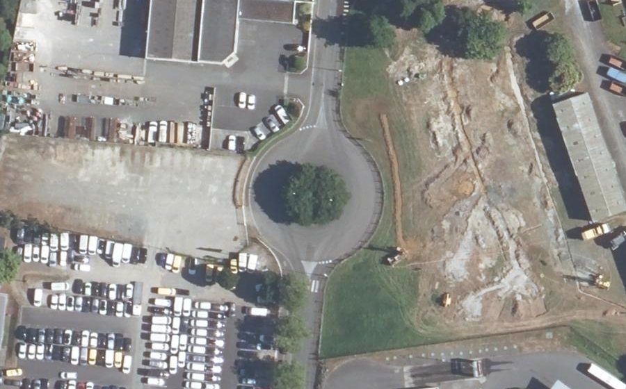 Vue aérienne du Rond-Point Max Le Bail