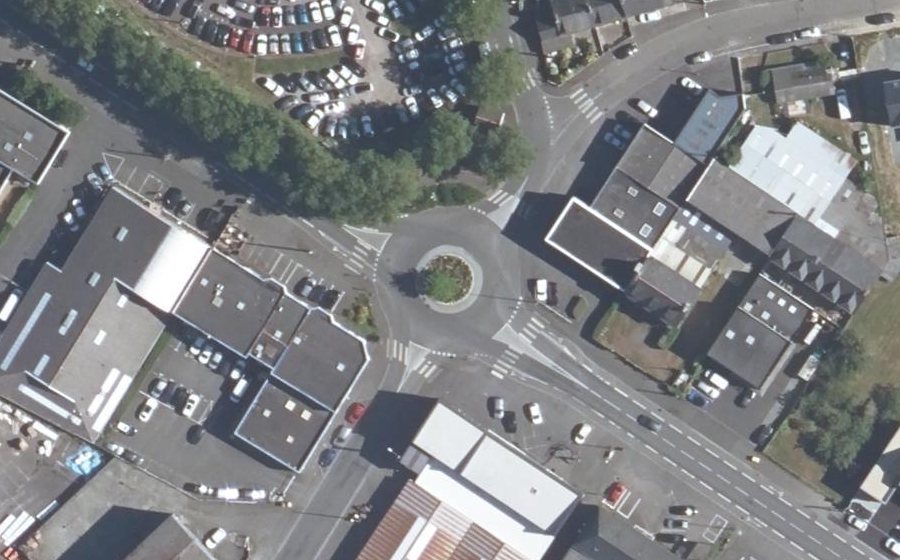 Vue aérienne du Rond-Point de l'Ancien Vélodrome