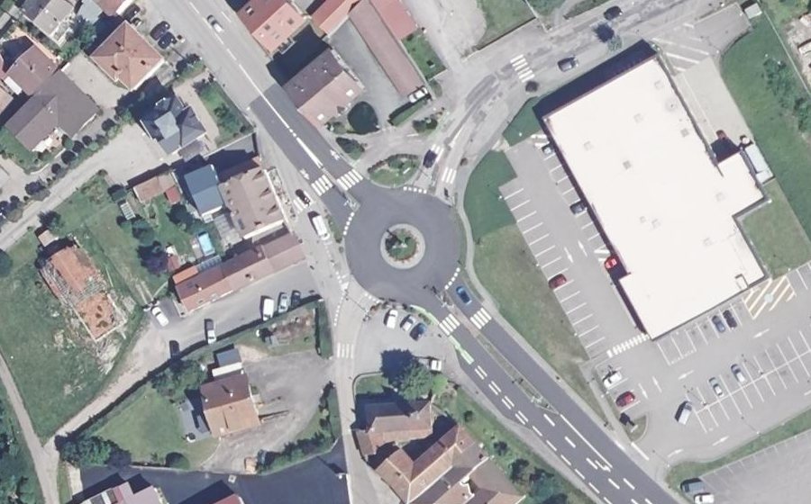 Vue aérienne du Rond-Point de la Madeleine