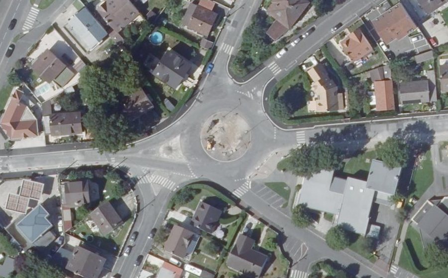 Vue aérienne du Rond-Point des Gendarmes d'Ouvéa